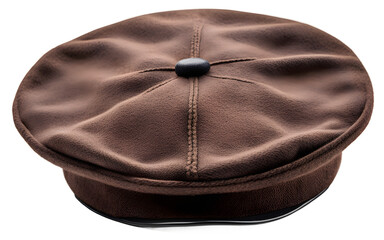 Poster - A traditional French beret made of wool, isolated on a empty plain background