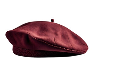 Poster - A traditional French beret made of wool, isolated on a empty plain background