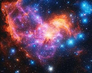 nebula glow cosmic cloud amidst distant stars