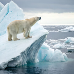 polar bear in the arctic