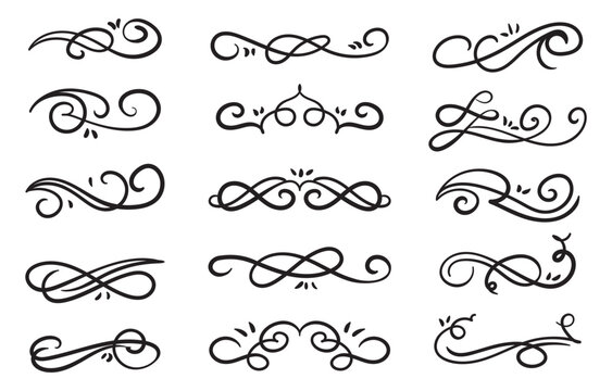 Swirl Decorative Elements Collection 
