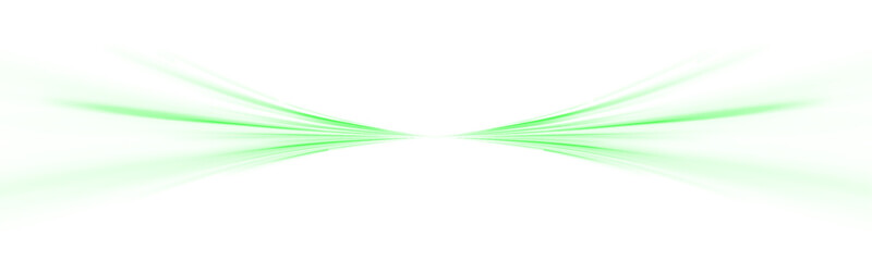 Wall Mural - neon speed lines vector background. futuristic motion blur effect in green. abstract glowing road li