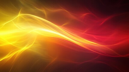 Wall Mural - Yellow and red wave with a red background