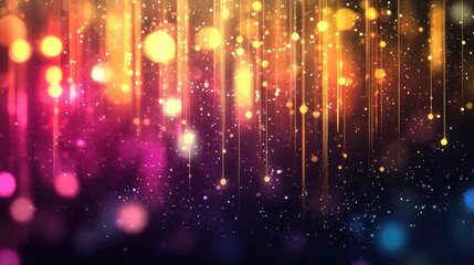 Poster - A colorful array of laser lights creating streaks of light against a dark background, perfect for adding copy or text.