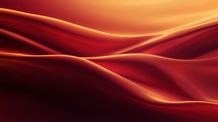 Wall Mural - Red and orange fabric with a wave pattern