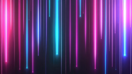 Poster - A colorful array of laser lights creating streaks of light against a dark background, perfect for adding copy or text.