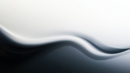 Wall Mural - Black and white image of a wave with a white background