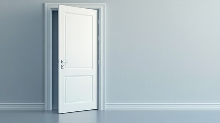 Poster - A smooth door frame with a new door installed, leaving open areas for adding text or graphics.