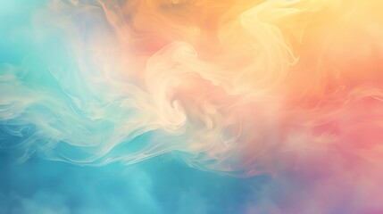 Abstract swirling  colors in blue, yellow, and orange.