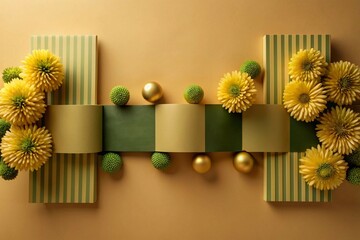 Fototapete - light Green and yellow abstract banner background