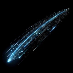 Wall Mural - glowing comet streaking through space