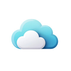 Poster - Soft and Fluffy Cloud Illustration with Bright Colors and Clean Design for Modern Use