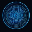 © Oleksandr - Sonar Waves. Blue Abstract Background with Concentric Circles and Sound Signals