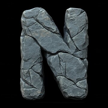 Stone Letter N. Rudiments of Three-Dimensional Stone Alphabet Design