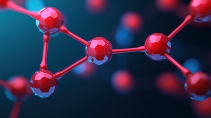 Poster - Abstract Molecular Structure Representing Scientific Research and Innovation in Chemistry and Biology