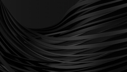 Wall Mural - black matte texture luxury curve art abstract background
