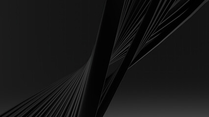 Wall Mural - black matte texture modern art curve charm abstract background