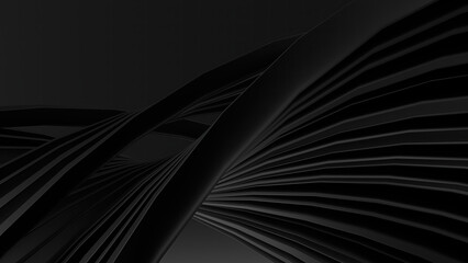 Wall Mural - art abstract background representing luxury of modern curves with black matte texture