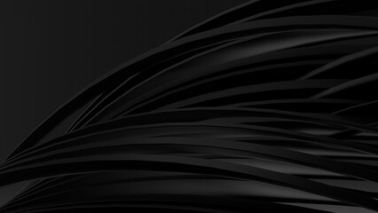 Wall Mural - modern artistic curve abstract background with black matte texture