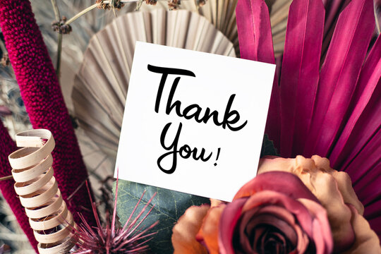Thank You Card with Bouquet