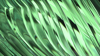 Wall Mural - emerald crystal glass jewel-like contemporary art curve artistry abstract background
