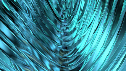Wall Mural - delicate modern art abstract background with blue crystal glass icy curves