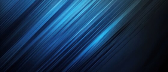 Poster - Abstract dark blue background with diagonal lines and light streaks, creating a modern and dynamic texture for technology or business concepts