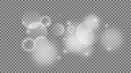 Wall Mural - bokeh circles on transparent background