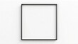 © Russell Edwards - Mockup Blank black frame on light gray background. 3D Render. Ideal for art mockups or photo displays. Minimalist design.  PNG illustration