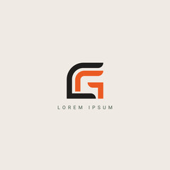 Fototapete - Initial modern letter CG, GC or CG logo icon design template vector, Initial Based Alphabet Icon Logo in Editable Vector Format