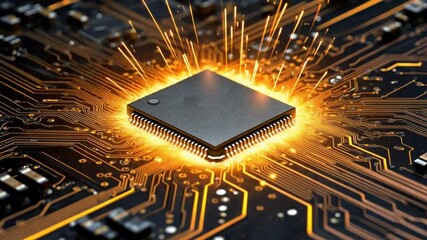 Poster - The Heart of Technology: A Glowing Microchip