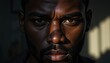 © Smallde - Intense Portrait of a Young African American Man in Dramatic Lighting