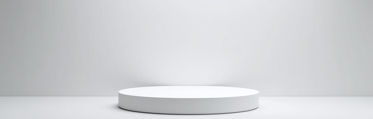 Aufkleber - Minimalist Pedestal Stage Or Platform Design For Presenting Products With Ample Empty Space For A Professional Display Photo Template.