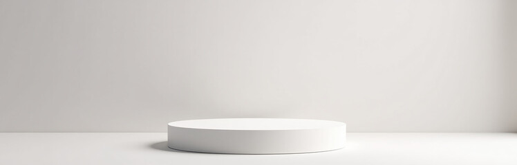 Aufkleber - Minimalist Pedestal Stage Or Platform Design For Presenting Products With Ample Empty Space For A Professional Display Photo Template.