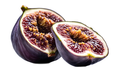 Poster - A whole fig with its soft purple skin, isolated on a empty plain background