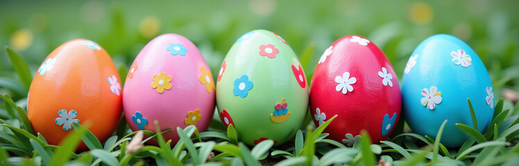 Poster - Decorated Easter Eggs Display Vibrant Colours, Adding Joy And Festive Spirit To Holiday Celebrations For People Of All Ages Worldwide.
