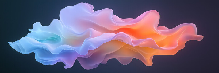 Poster - Hypnotic macro view capturing intricate, ghostly organic patterns cascading in slow motion,
