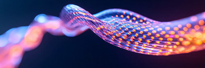 Poster - Hypnotic macro view capturing intricate, ghostly organic patterns cascading in slow motion,