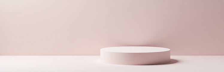 Aufkleber - A Raised Display Platform With An Empty Background Is Used To Showcase A Single Cosmetic Product In A 3d Rendering.