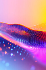 Poster - A modern abstract design highlighting pioneering digital innovation, featuring a vibrant interplay