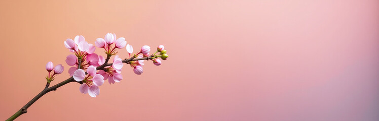 Poster - A Delicate Mimosa Branch Is Placed Against A Vibrant Color Background To Create A Cheerful Spring Greeting Scene.