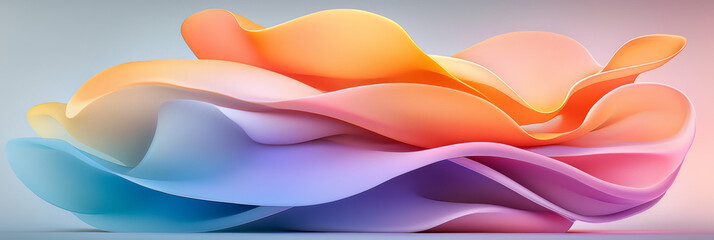 Aufkleber - A high-definition digital artwork portraying the collision of geometric shapes and organic forms,