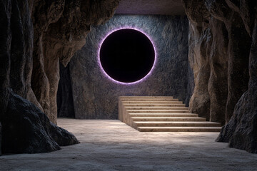 Poster - A futuristic scene where shifting angles and dynamic shadows reveal innovative visions,