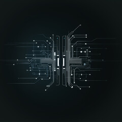 Poster - cybernetic web: an intricate digital rendering of a cybernetic web, illuminated with sleek lines and