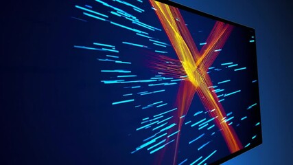 Poster - futuristic data flow visual with dynamic lines and streams for modern technology concepts