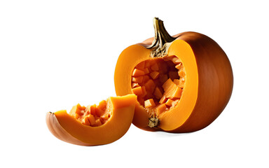 Poster - A whole butternut squash with smooth orange skin, isolated on a empty plain background