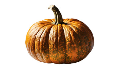 Poster - A whole pumpkin with orange skin, isolated on a empty plain background