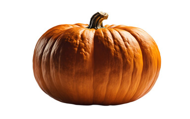 Poster - A whole pumpkin with orange skin, isolated on a empty plain background