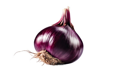 Poster - A whole shallot with its purple skin, isolated on a empty plain background