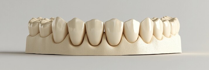 Aufkleber - High quality 3D model showcasing a dental arch with a single implant among natural teeth for educational purposes Generative AI
